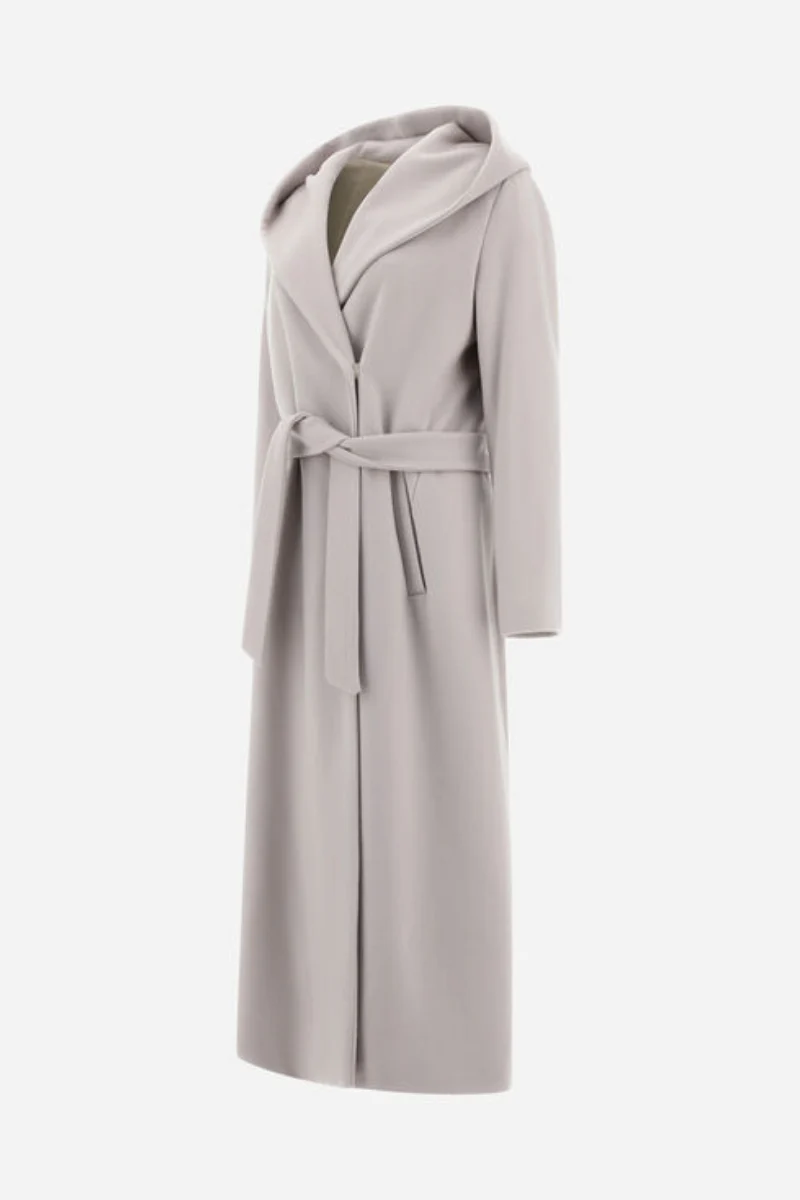 Herno Woman's Light Beige Luxury Wool Coat - Image 3