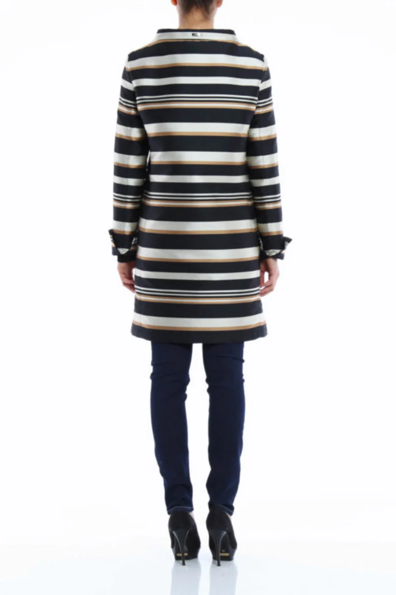 Herno Women Coat Ca0075D-13070 Nero/Cammello - Image 3