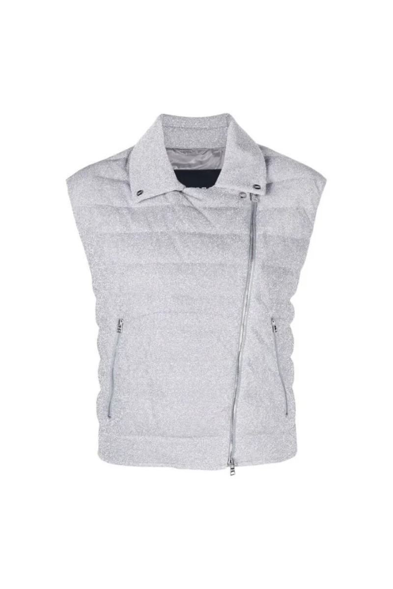 Herno Women Vest Pi001682D-12489 Silver