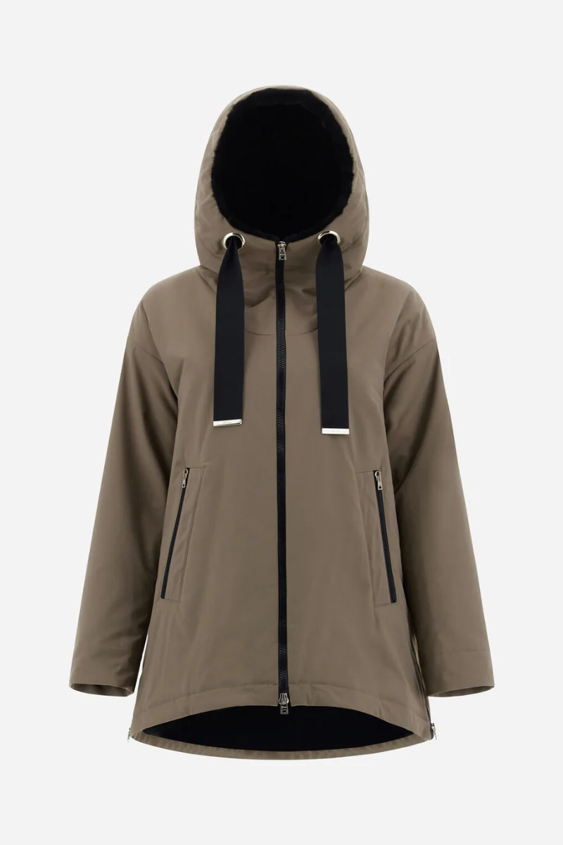 Herno Women's A-Line Jacket in Keystone Dark Taupe