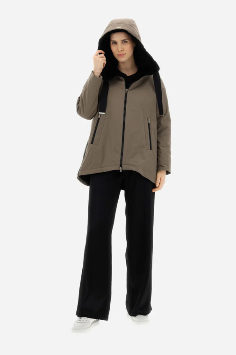 Herno Women's A-Line Jacket in Keystone Dark Taupe - Image 2