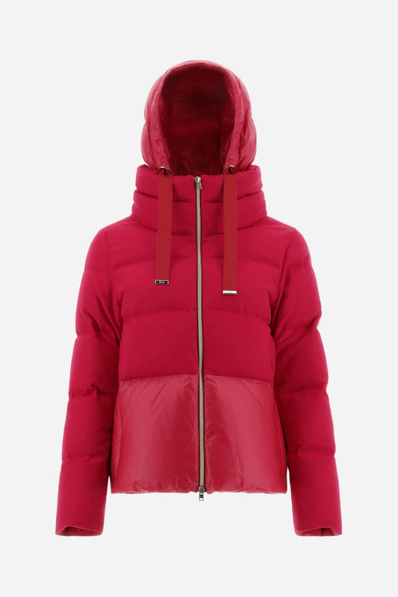 Herno Women's Cashmere Seta Piumino Corto Fuchsia