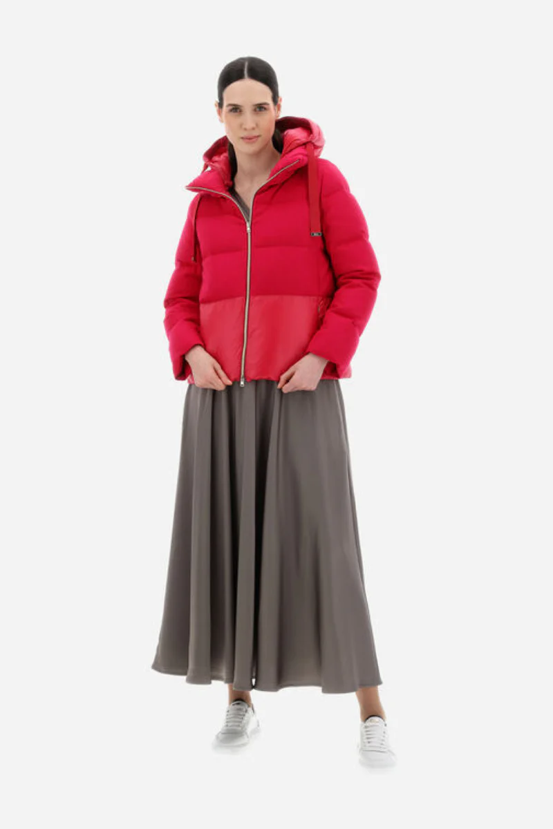 Herno Women's Cashmere Seta Piumino Corto Fuchsia - Image 2