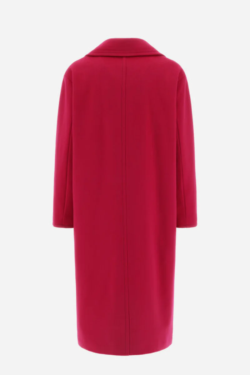 Herno Women's Fuchsia Luxury Wool Coat - Image 3