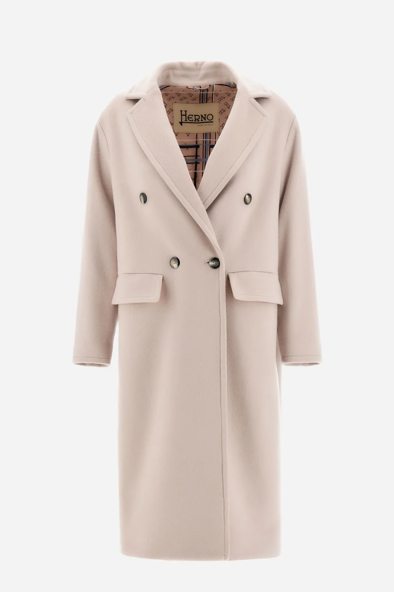 Herno Women's Oatmeal Luxury Wool Coat