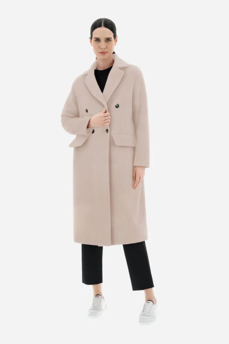 Herno Women's Oatmeal Luxury Wool Coat - Image 2