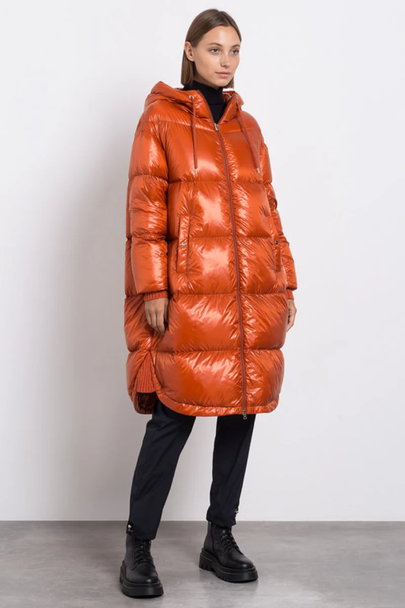Herno Women's Orange Down Jacket - Image 2