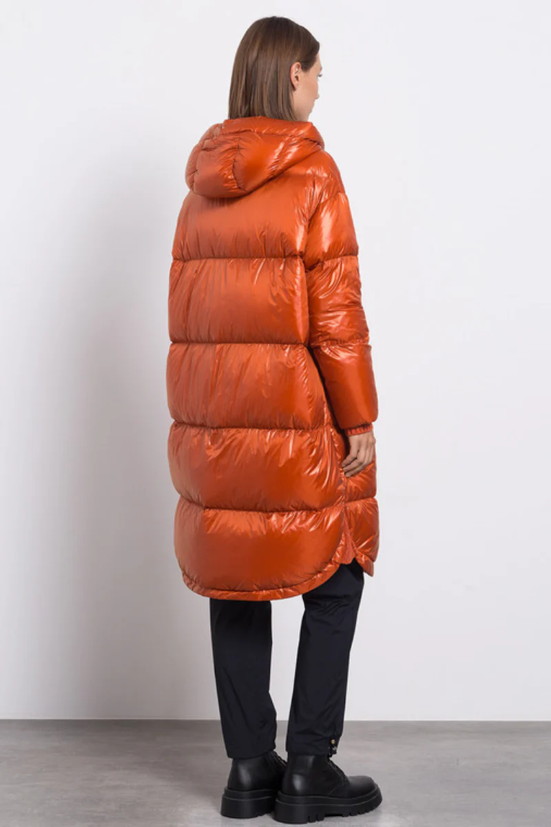 Herno Women's Orange Down Jacket - Image 3
