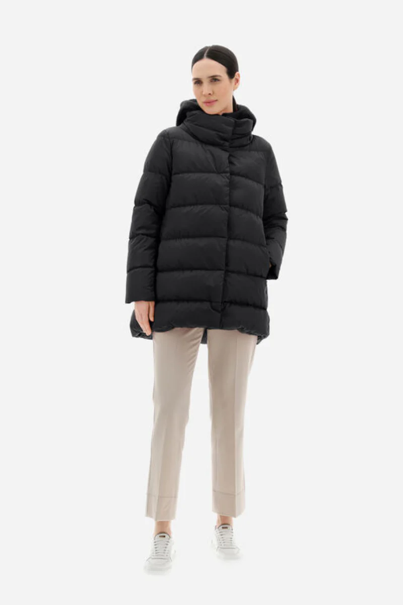 Herno Women's Satin and Lady Faux Fur A - Line Jacket - Image 2