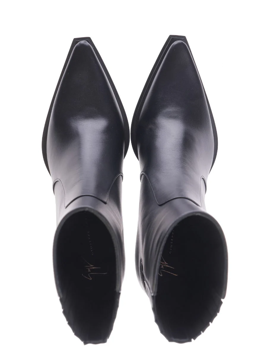 Giuseppe zanotti texan Ankle boots in black leather - Image 3