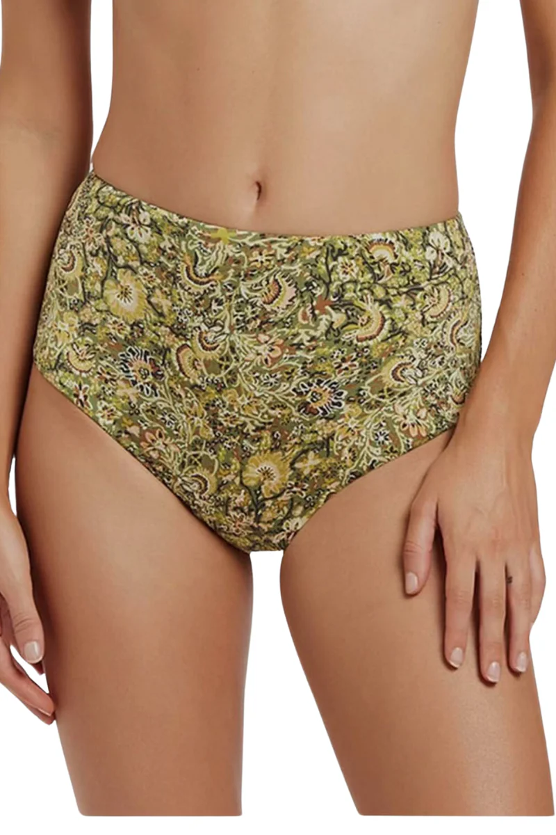 Jets Green Majorelle High-Waist Bikini Bottom