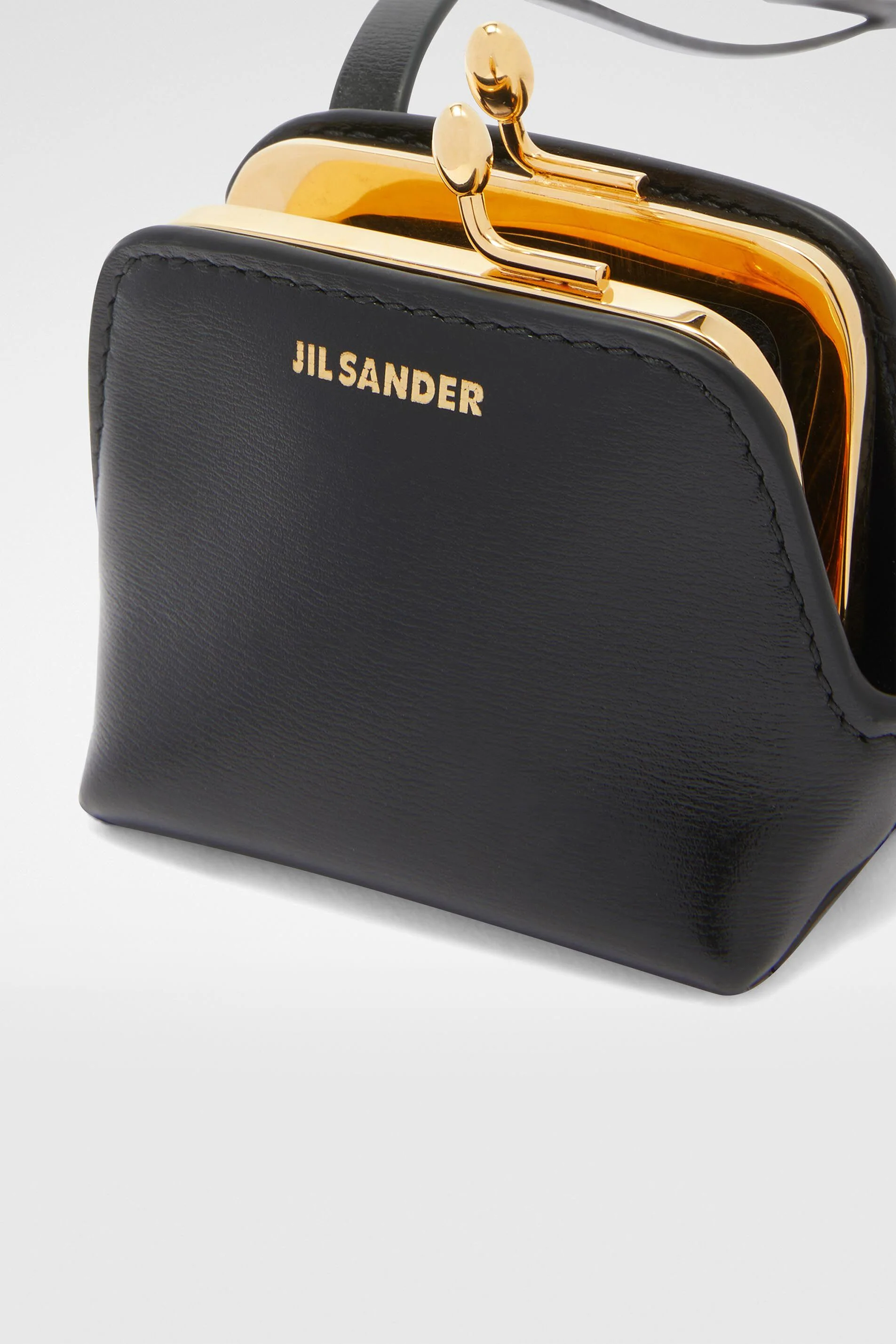 JIL SANDER WOMEN'S BLACK LEATHER CLUTCH BAG - Image 3