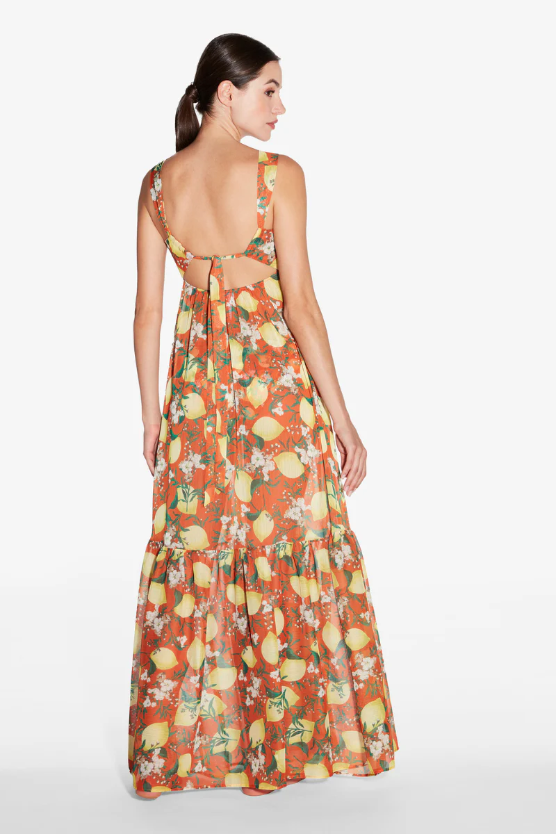 La Perla Amalfi Twist Long Dress in Orange PLM0074190 - Image 3