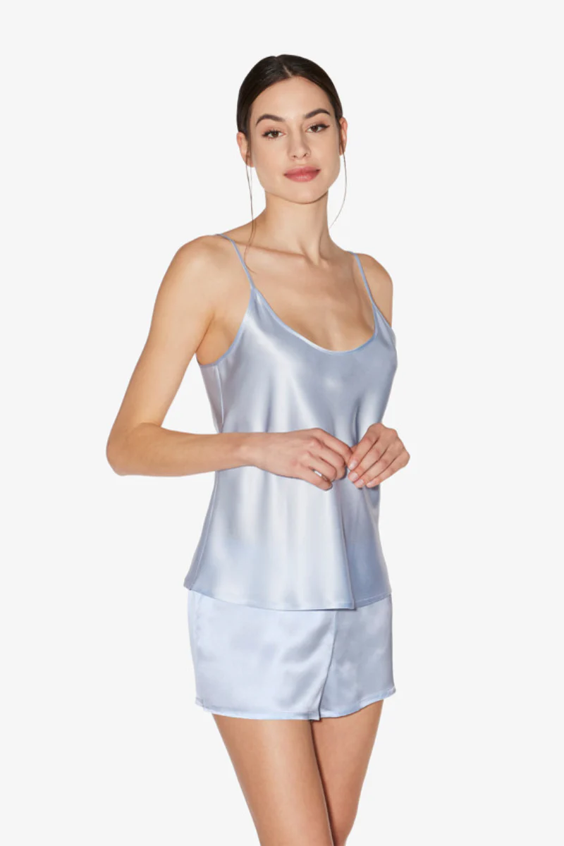 La Perla Azure Silk Sleep Shorts - Image 4