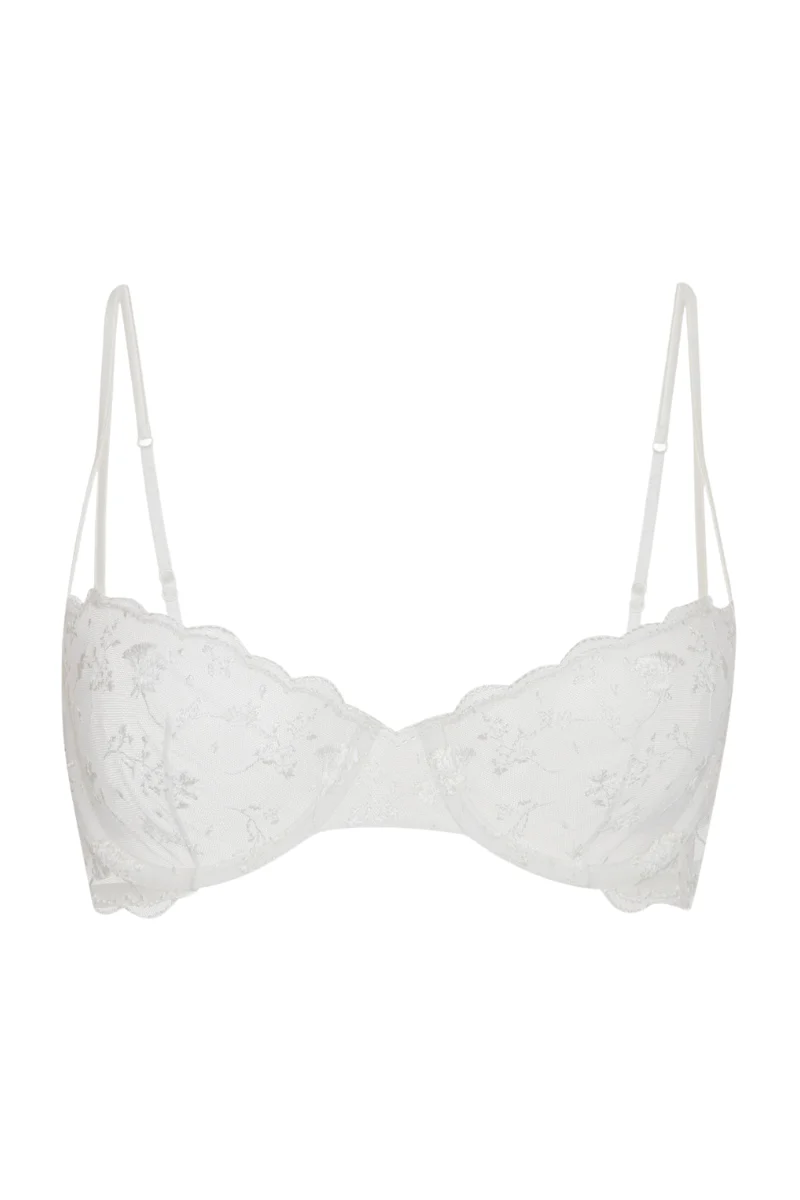 La Perla Balconette Bra in Lys with Embroidered Tulle