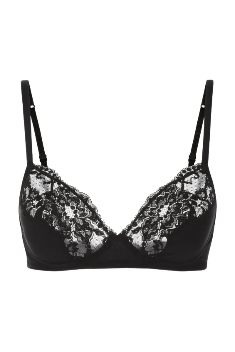 La Perla Black Cotton Non-Wired Bra
