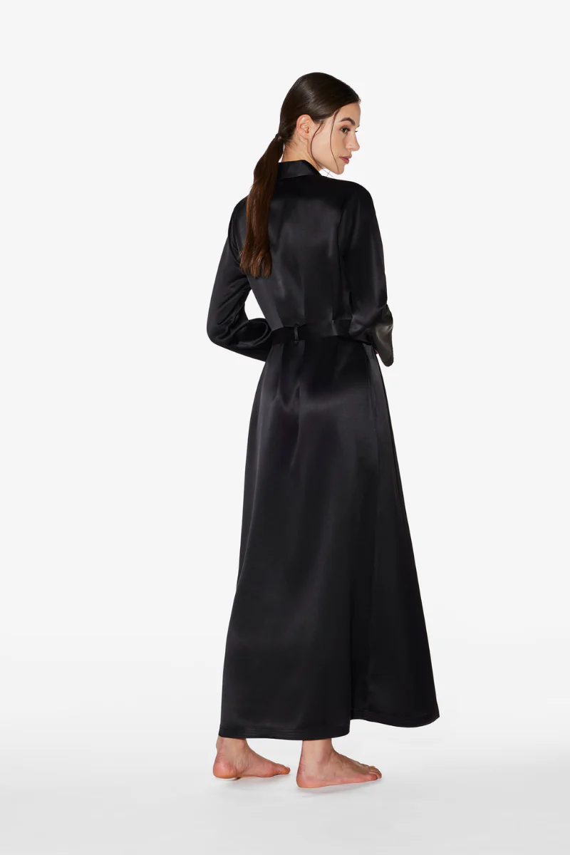 La Perla Black Silk Long Robe - Image 3