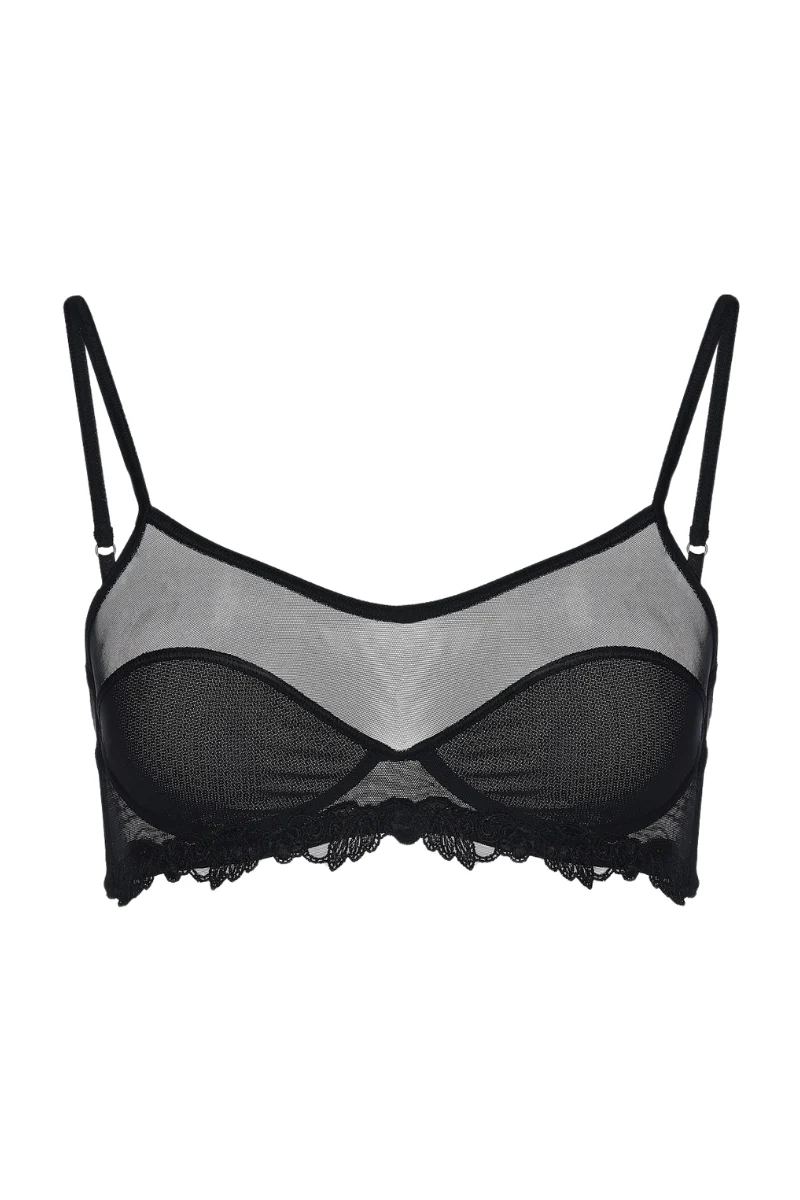 La Perla Black Stretch Tulle Bralette