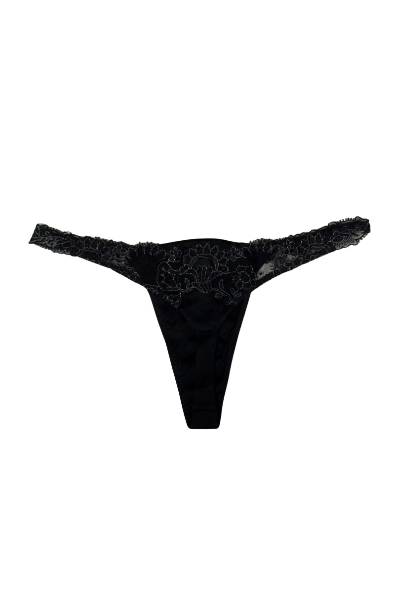 La Perla Brazilian Cottion Brief in Black lace - Image 2