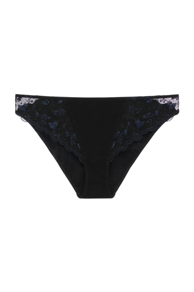 La Perla Briefs in Black with Embroidered Tulle