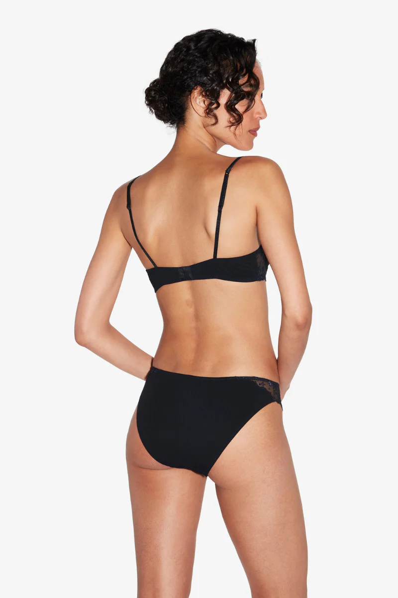 La Perla Briefs in Black with Embroidered Tulle - Image 3
