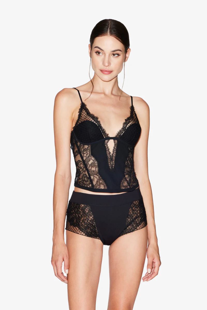 La Perla Honeycomb Shadows Corset With Leavers Lace - Image 2