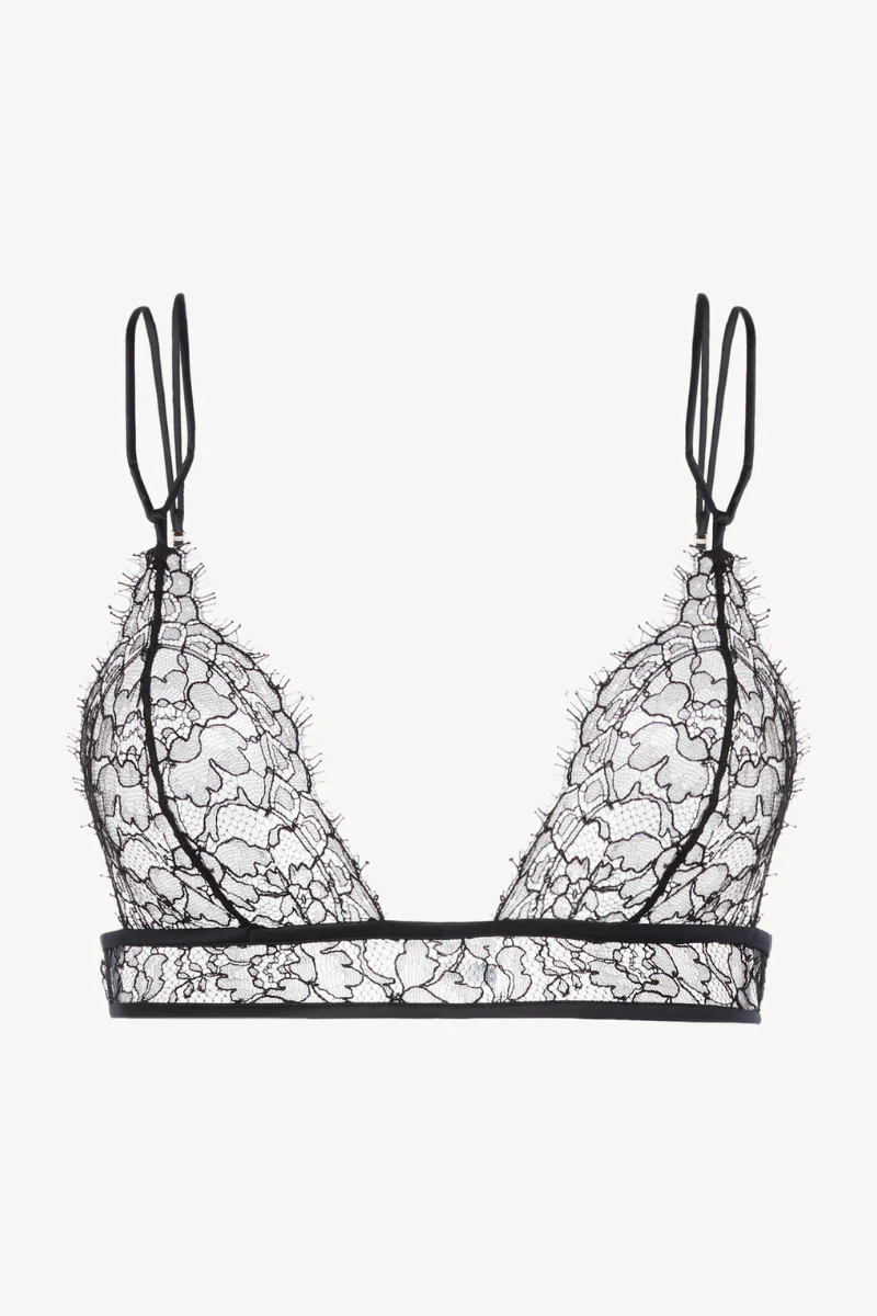 La Perla Lace Triangle Bra in Black