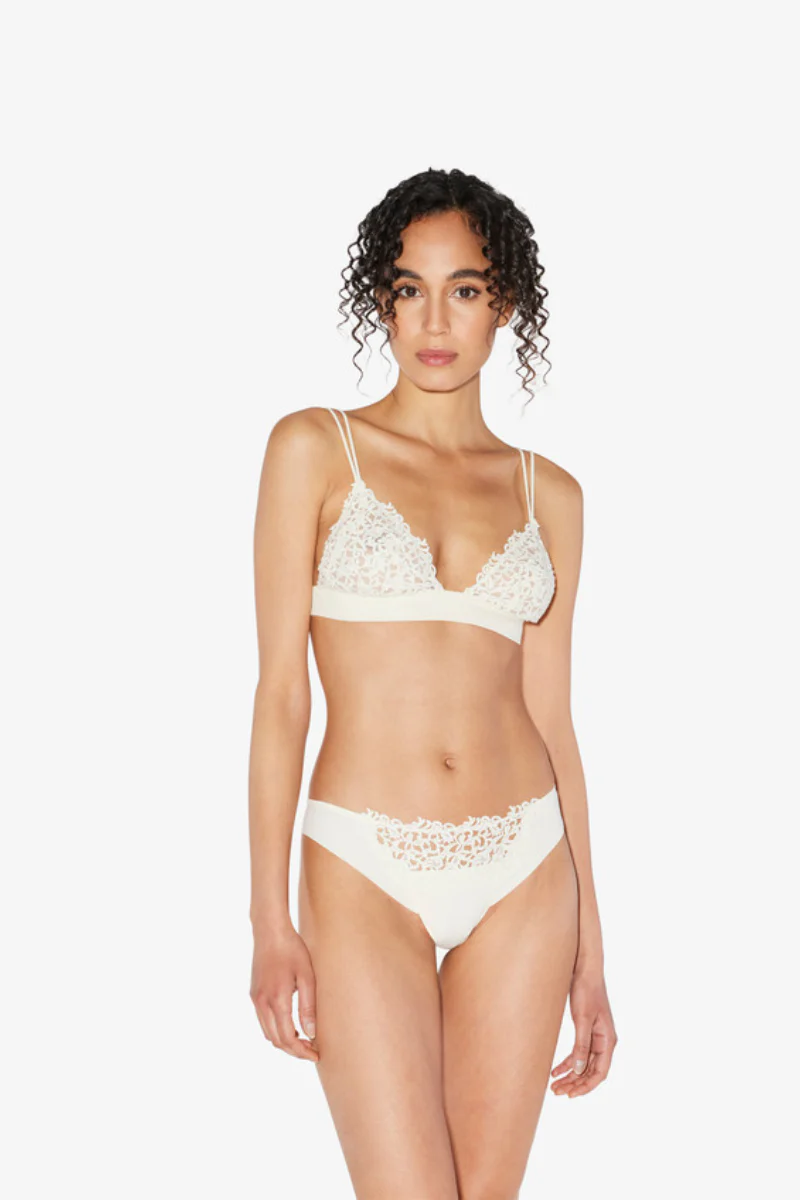 La Perla Off-White Thong with Macramé - Image 2