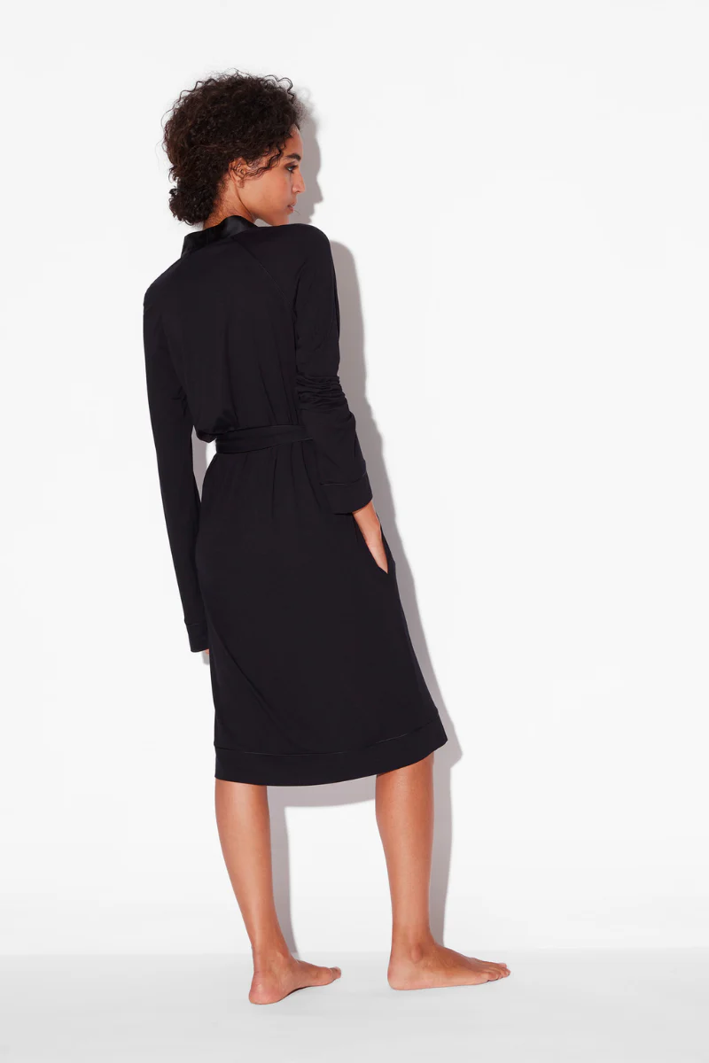 La Perla Short Robe In Onyx - Image 3