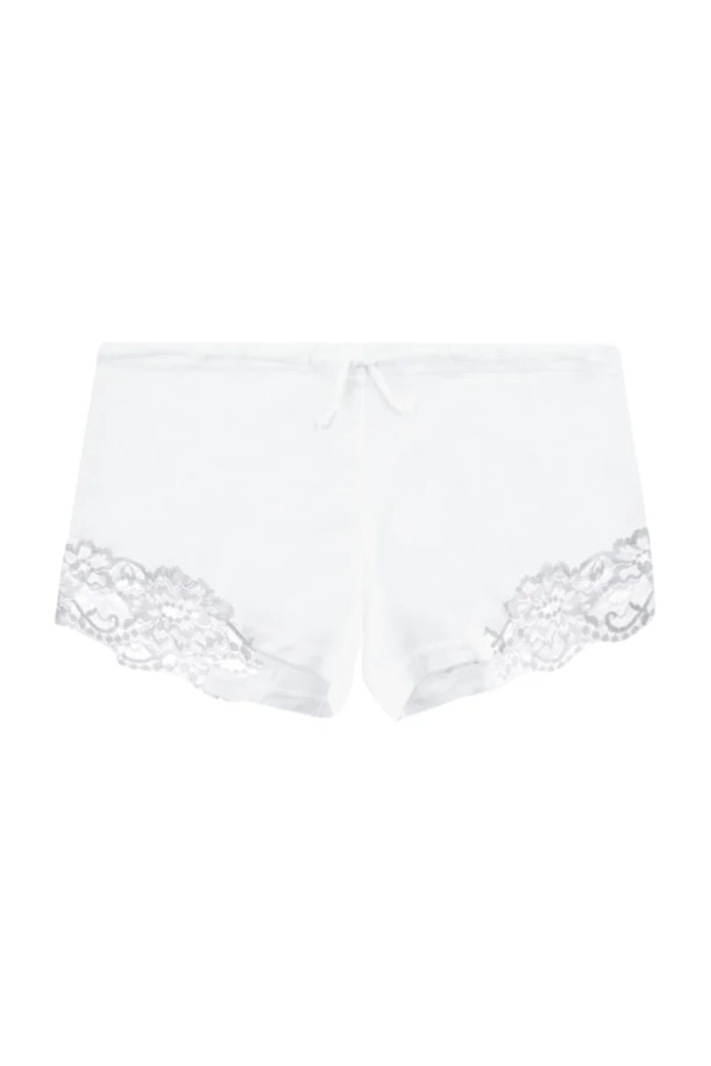 La Perla White Cotton Sleep Shorts