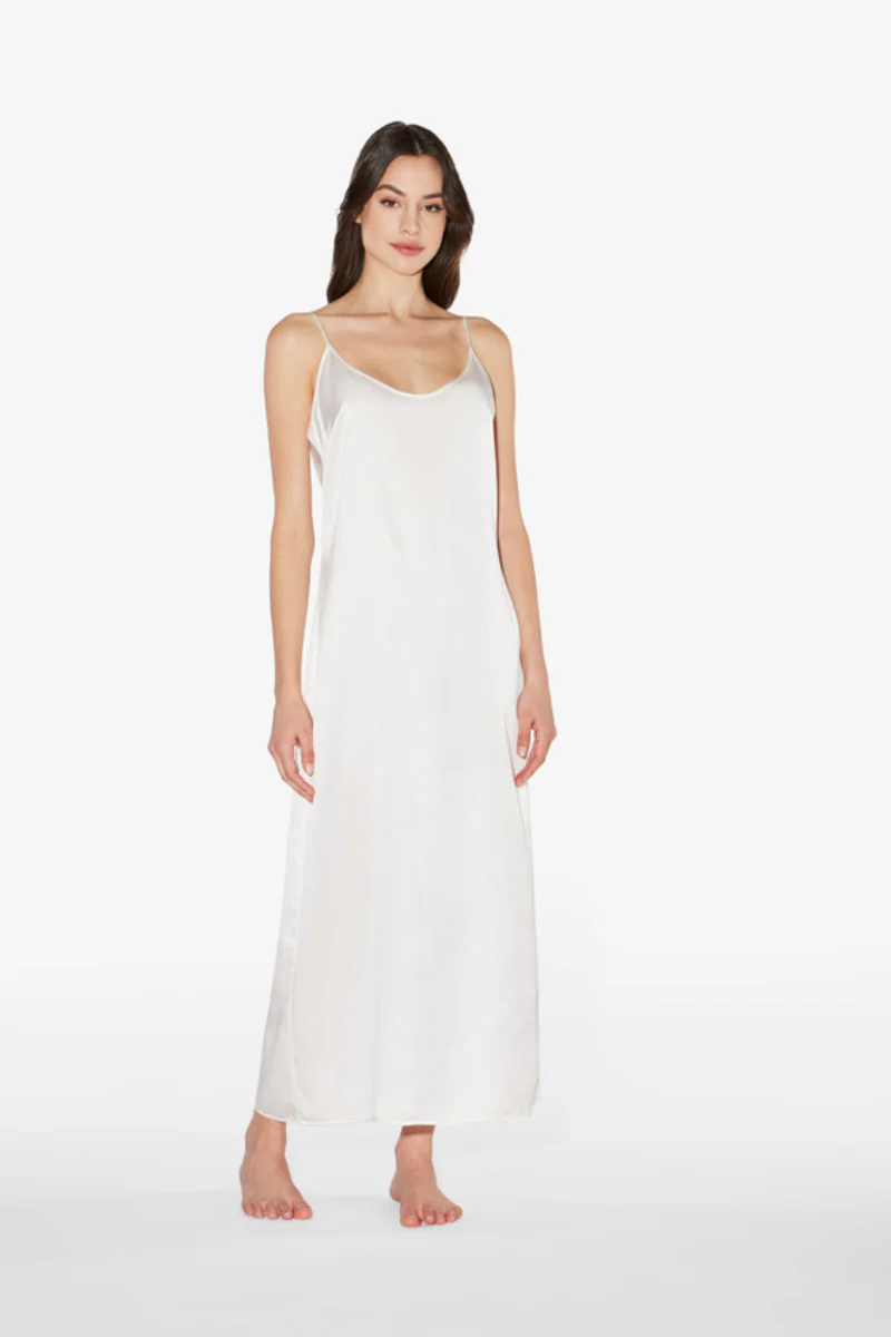 La Perla White Silk Long Slip - Image 2