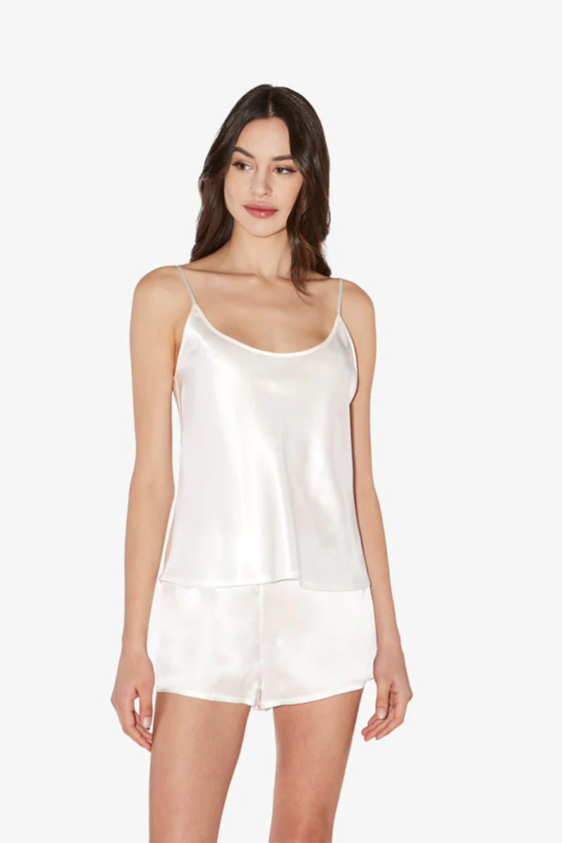 La Perla White Silk Sleep Shorts - Image 4