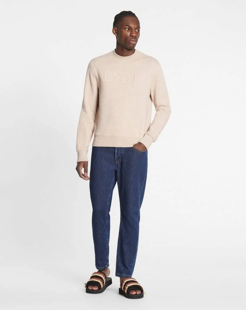 LANVIN MEN'S BLUE DENIM REGULAR TROUSERS - Image 2
