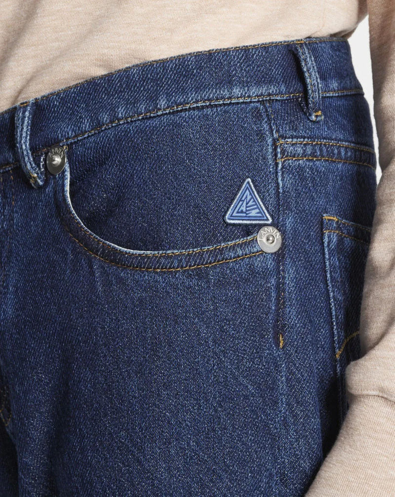 LANVIN MEN'S BLUE DENIM REGULAR TROUSERS - Image 5