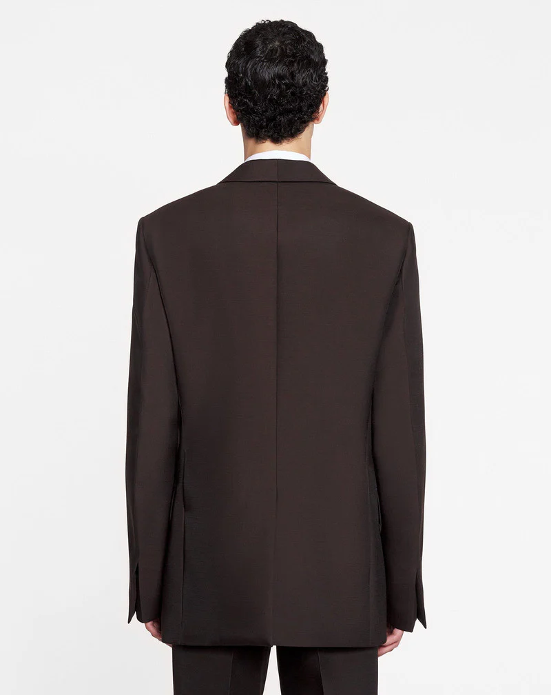 LANVIN MEN'S ESPRESSO SHAWL COLLAR JACKET - Image 4