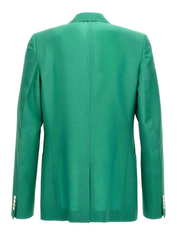 LANVIN MEN'S JADE WOOL THREE-BUTTON BLAZER - Image 2