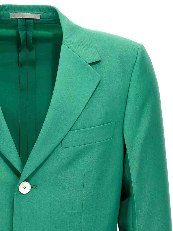 LANVIN MEN'S JADE WOOL THREE-BUTTON BLAZER - Image 3