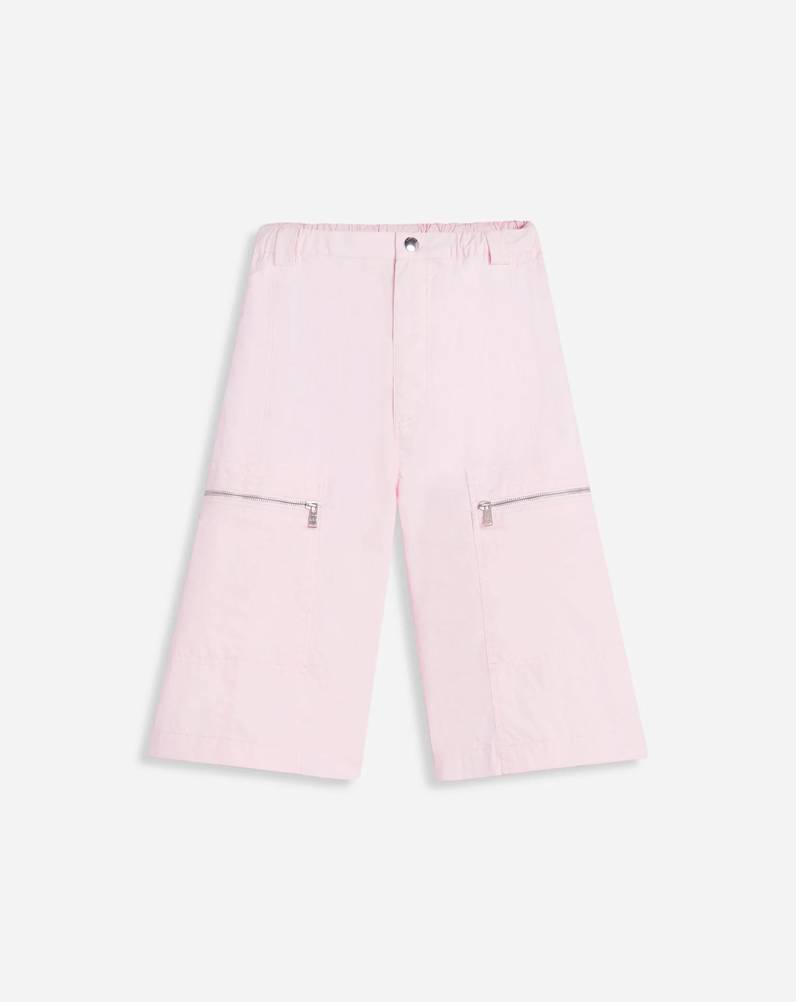 LANVIN MEN'S ROSÉ PARACHUTE SHORTS WITH ZIPPERS