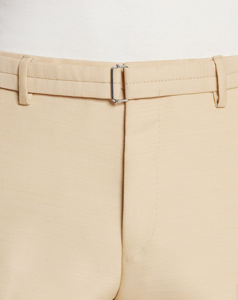 LANVIN MEN'S SABLE BELTED STRAIGHT LEG TROUSERS - Image 5