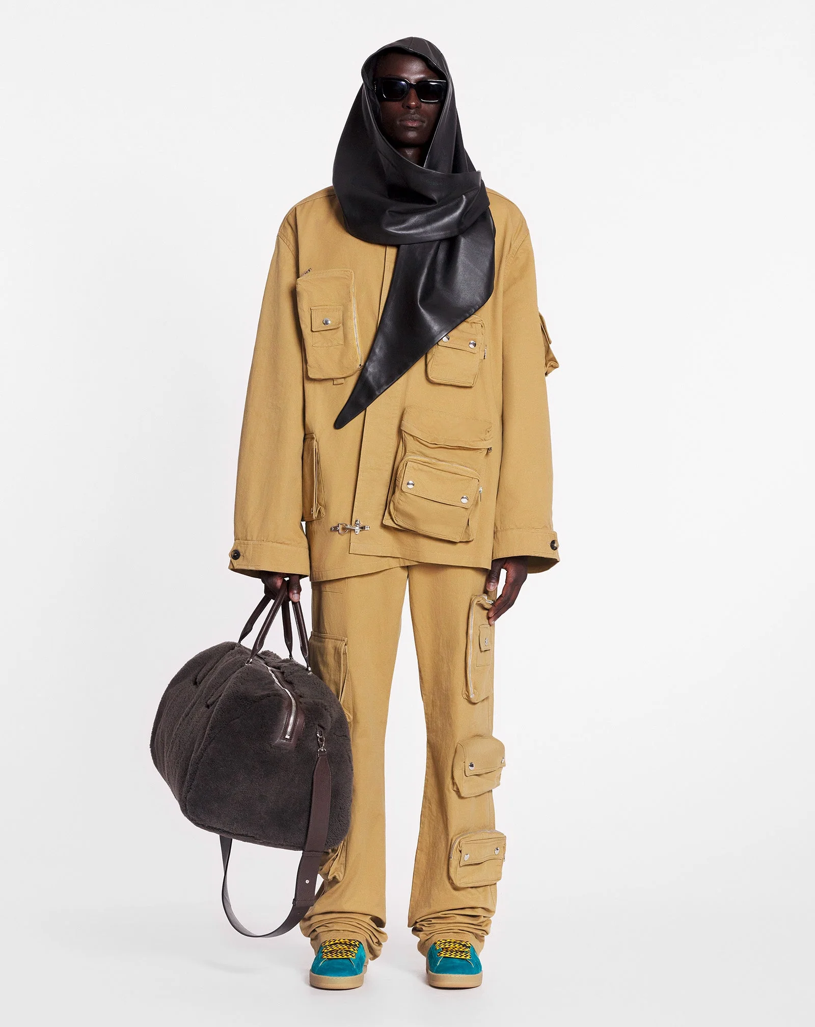 LANVIN MEN'S SABLE COTTON UTILITY JACKET - Image 2