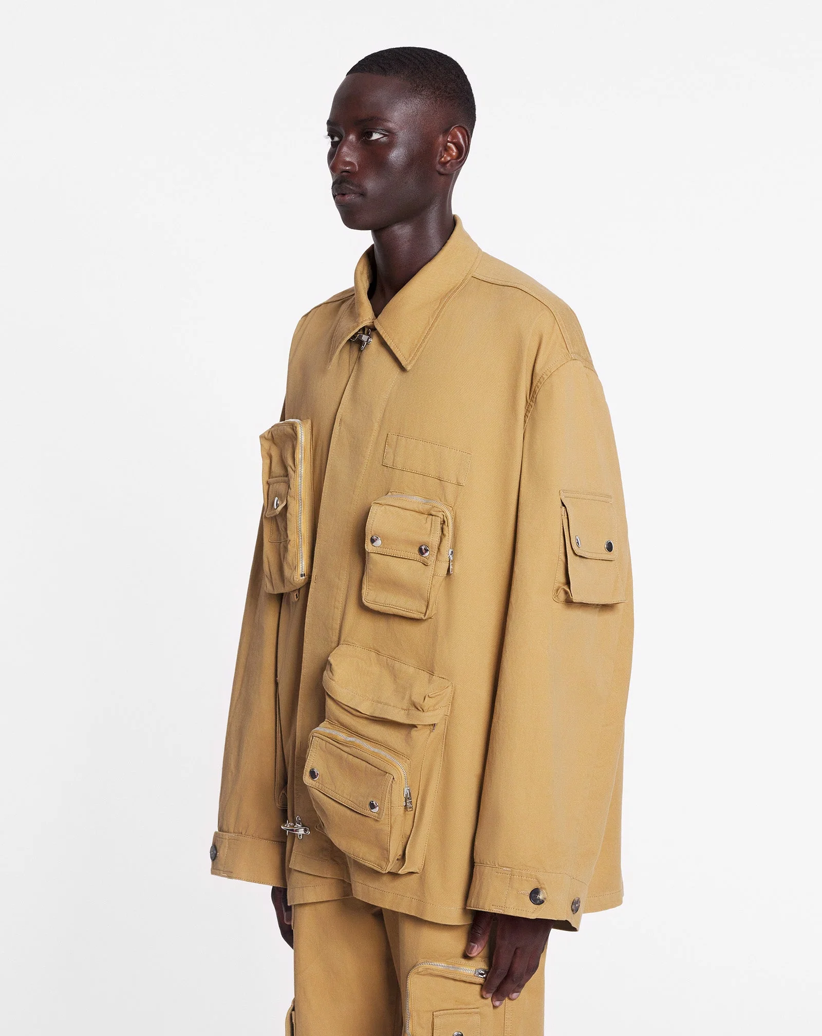 LANVIN MEN'S SABLE COTTON UTILITY JACKET - Image 3