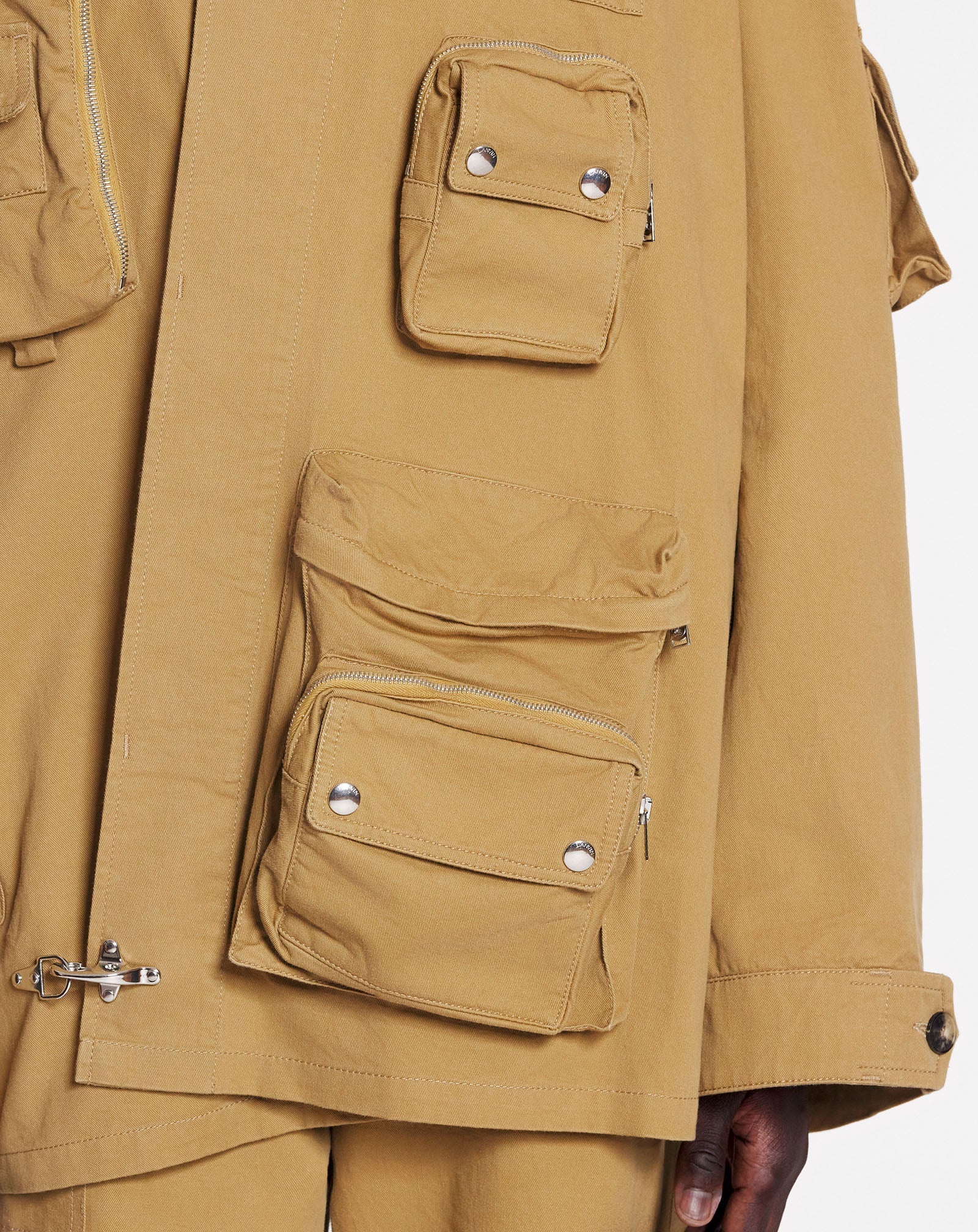 LANVIN MEN'S SABLE COTTON UTILITY JACKET - Image 5
