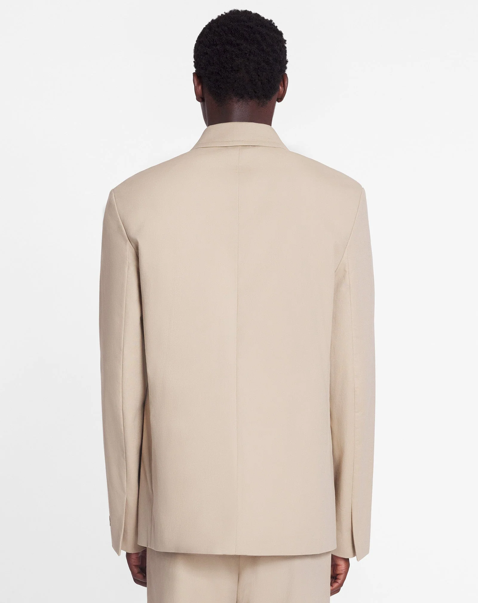 LANVIN MEN'S SABLE DECONSTRUCTED SINGLE-BREASTED JACKET - Image 4
