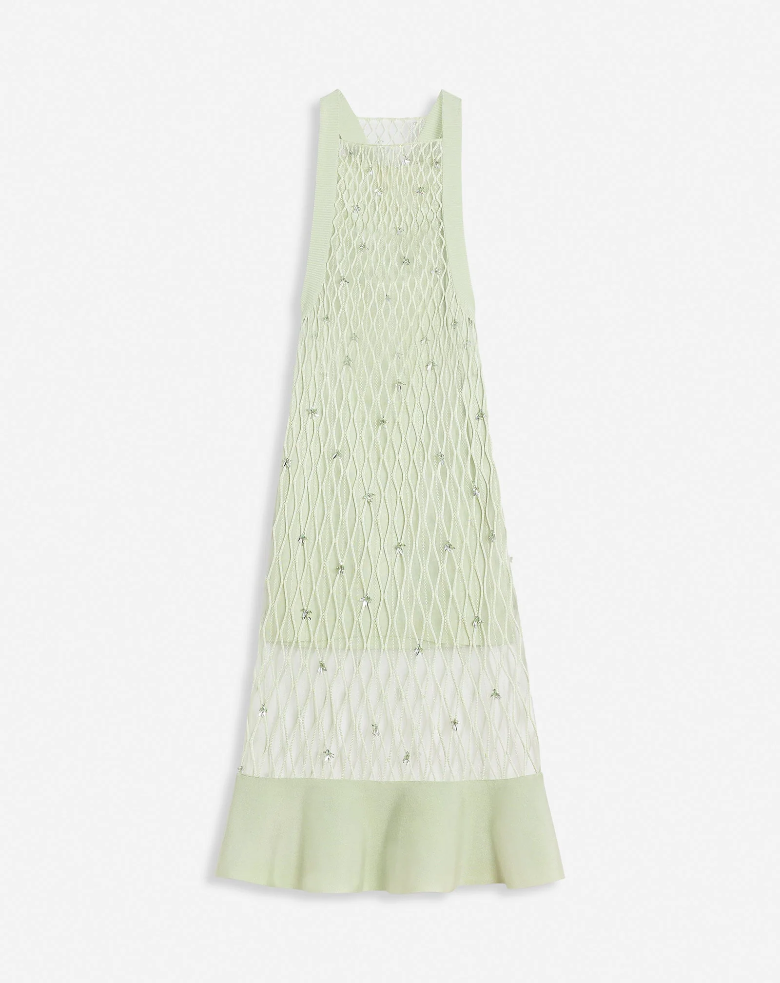 LANVIN WOMEN'S AMANDE EMBROIDERED CAGE KNIT DRESS