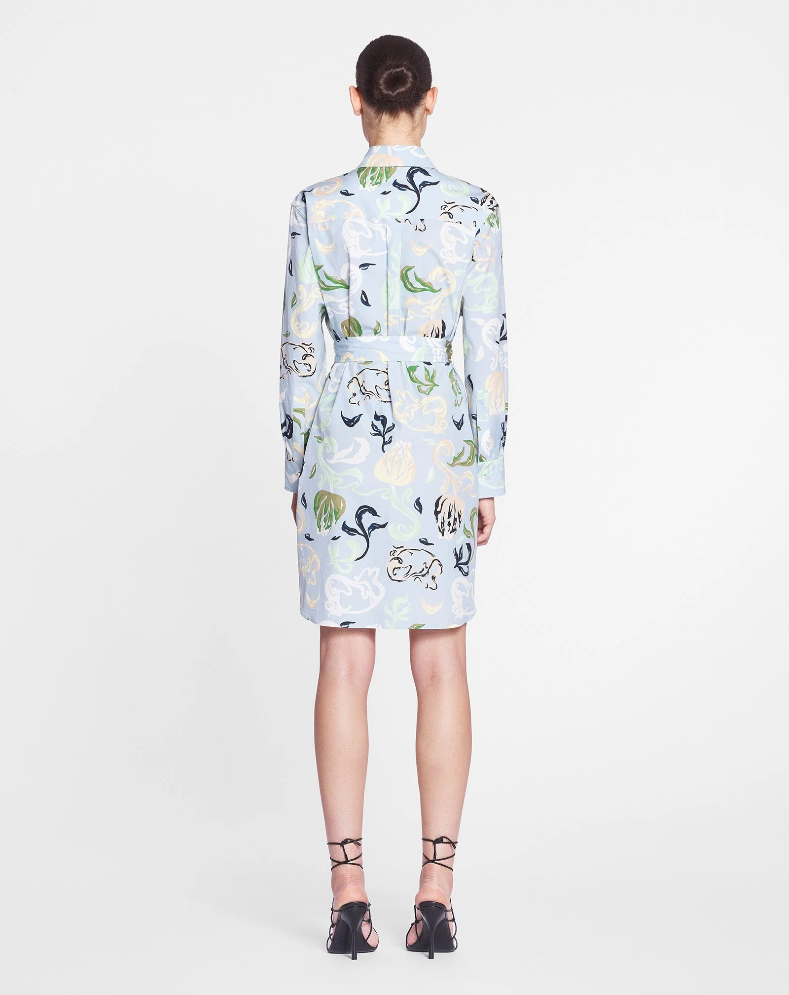LANVIN WOMEN'S AZUR ABSTRACT PRINT TIE-WAIST DRESS - Image 4