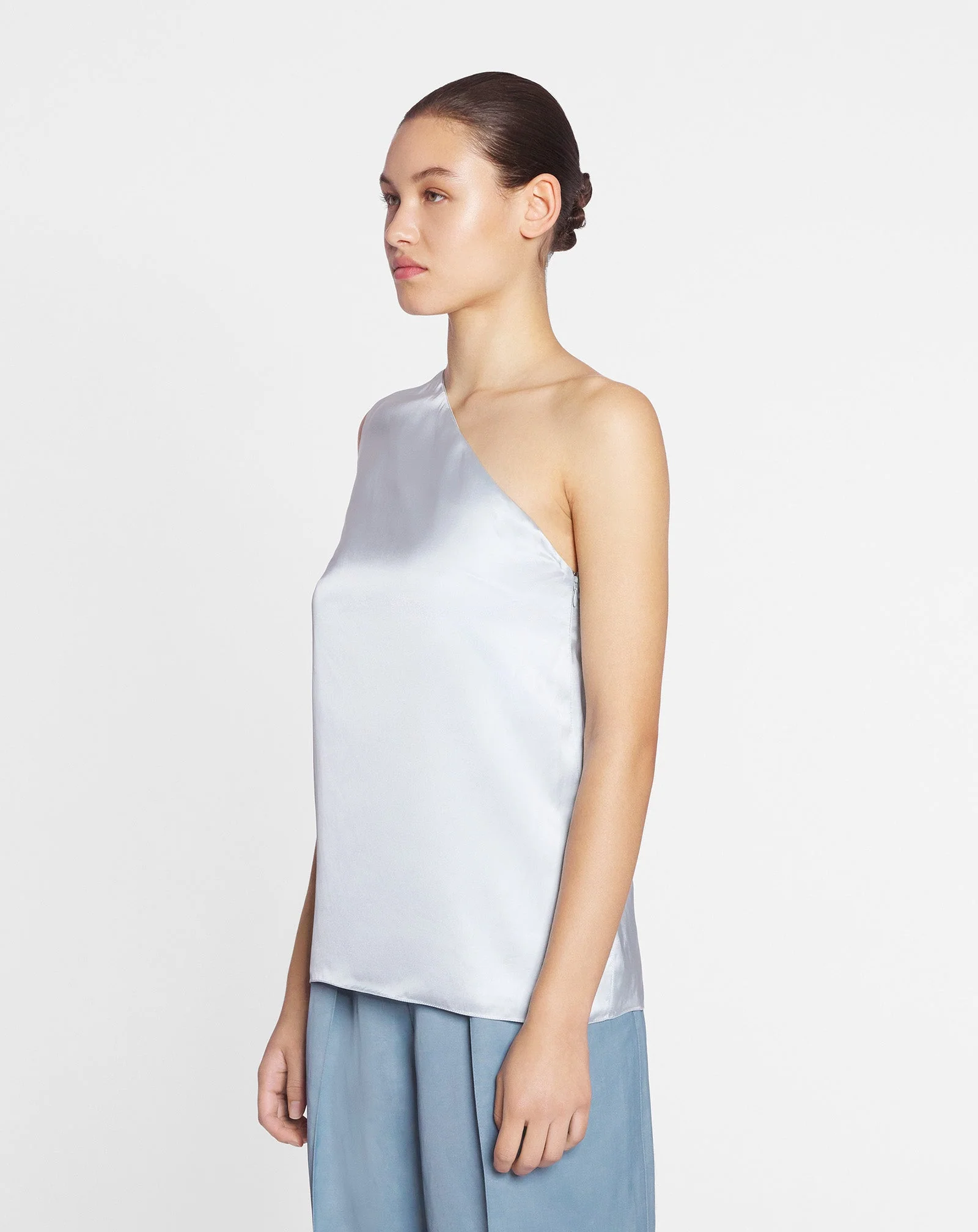 LANVIN WOMEN'S AZUR ASYMMETRIC TOP WITH RIBBON DETAIL - Image 3