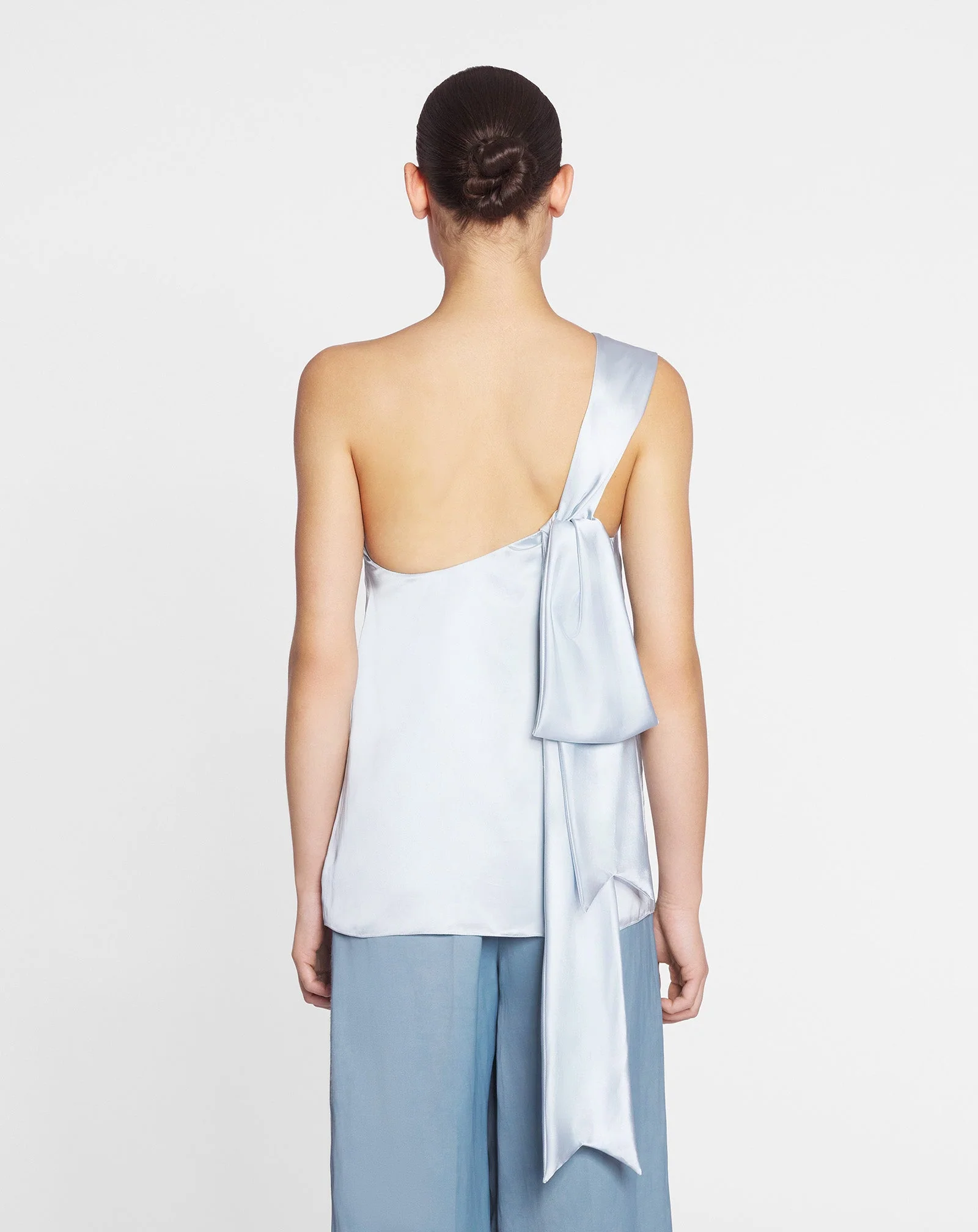 LANVIN WOMEN'S AZUR ASYMMETRIC TOP WITH RIBBON DETAIL - Image 4