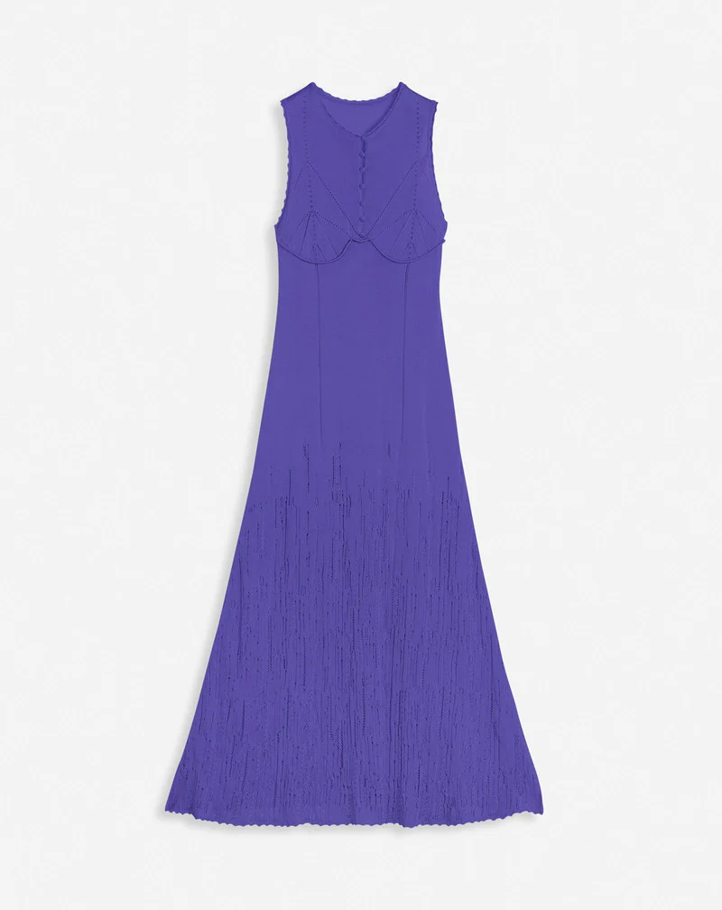 LANVIN WOMEN'S BLEUET SLEEVELESS MIDI DRESS