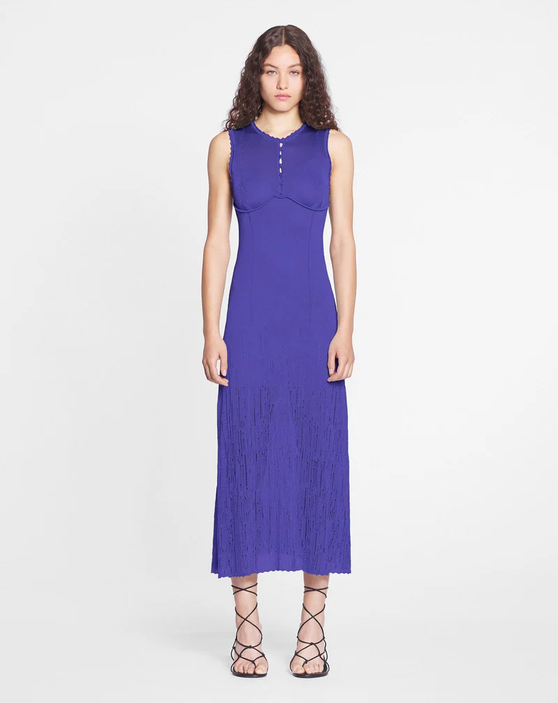 LANVIN WOMEN'S BLEUET SLEEVELESS MIDI DRESS - Image 2