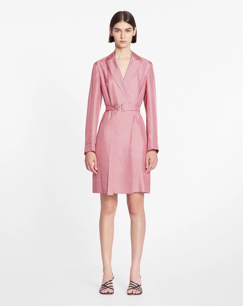 LANVIN WOMEN'S BOIS DE ROSE SILK WRAP DRESS - Image 2